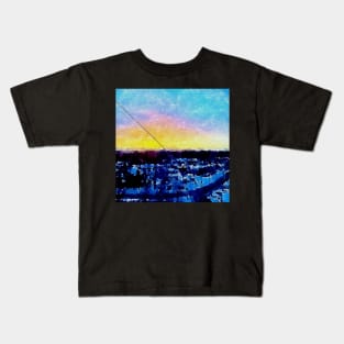 Cityside night view Kids T-Shirt